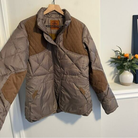 Eddie Bauer Brown Hunting Skyliner Goose Down Puffer Jacket Small - Picture 10 of 14